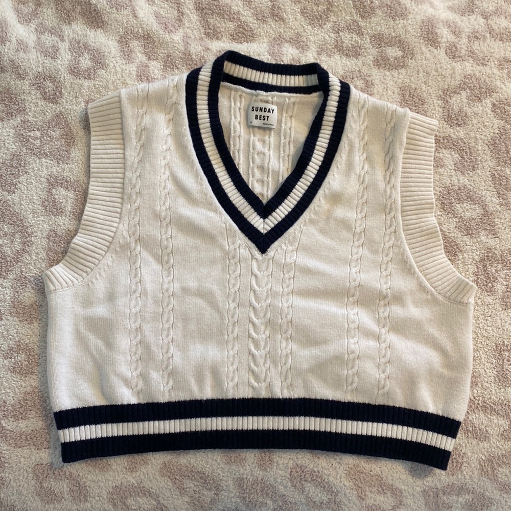 Aritzia cropped sweater vest
